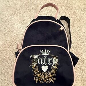 Juicy Couture Black and Pink Backpack